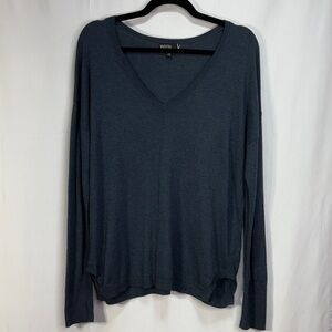 🥝Valette Blue v neck Long Sleeve sweater